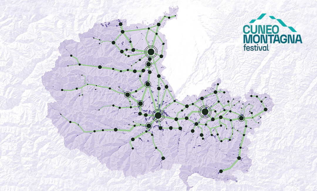 Mappa stilizzata della provincia di Cuneo con le sue Valli